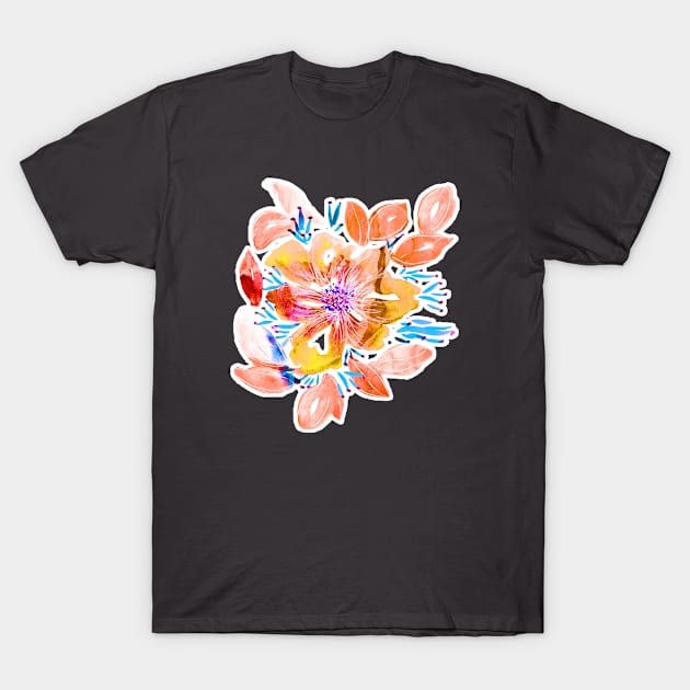 Happy Flor (Watercolor) T-Shirt by Happimola